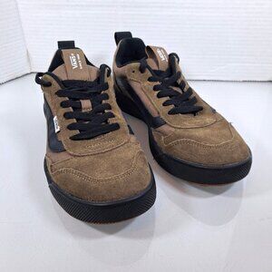 Vans Range EXP Suede Canvas Brown Black Low Top Shoes Sneakers Men's Size 7.5